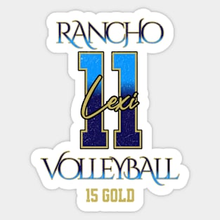 Lexi #11 Rancho VB (15 Gold) - White Sticker